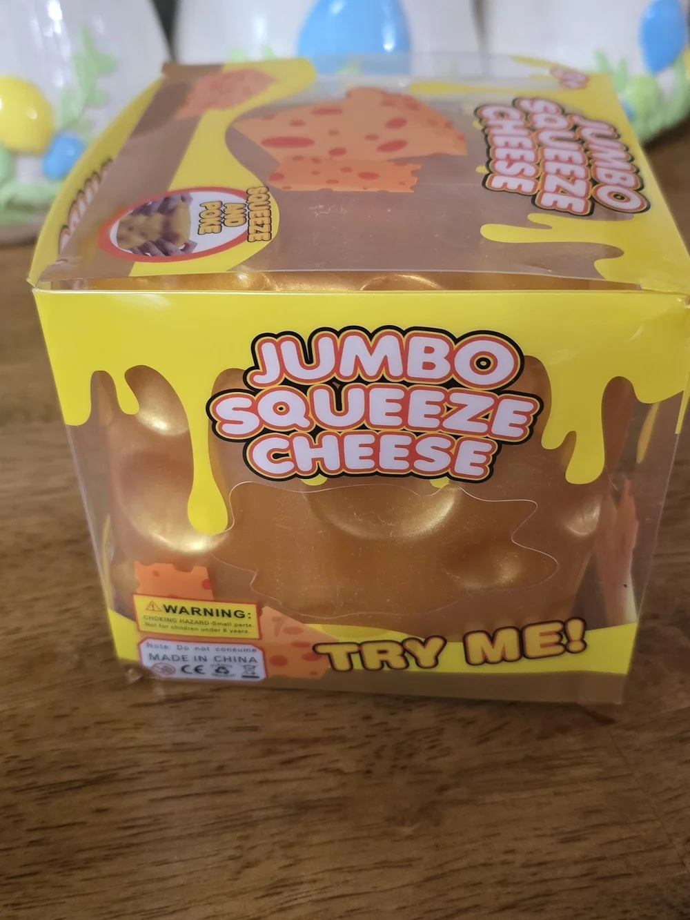 Jumbo Squeeze Cheese Toy - Golden